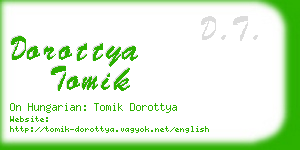 dorottya tomik business card